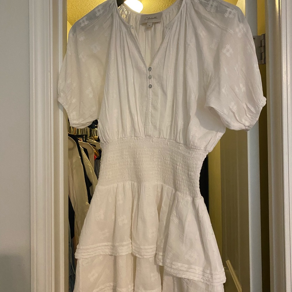 CLEOBELLA white mini dress. Size Medium